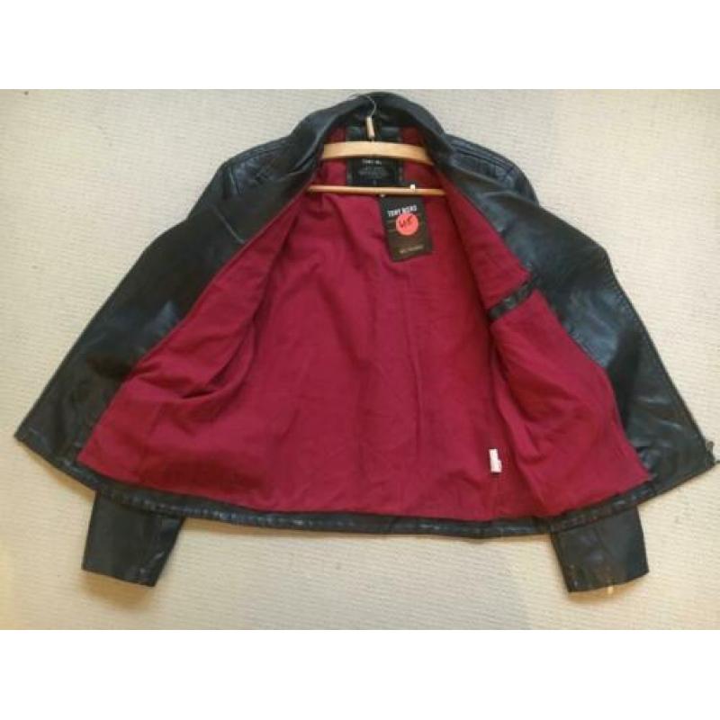 Leren jas zwart jacket leder lederen Tony Moro