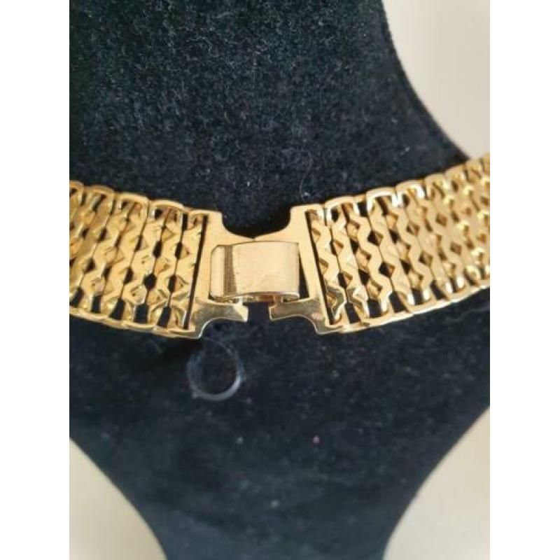Vintage design goud metalen collier