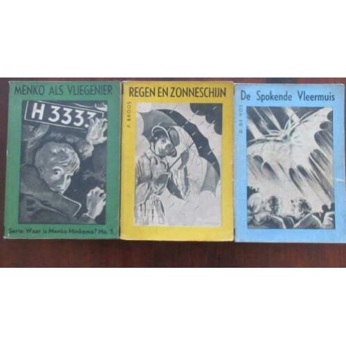 3 antieke boeken P Broos - D de Vos -J v d Heijden