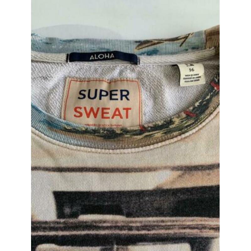 Scotch & Soda shrunk Aloha crewneck maat 16 jaar/176