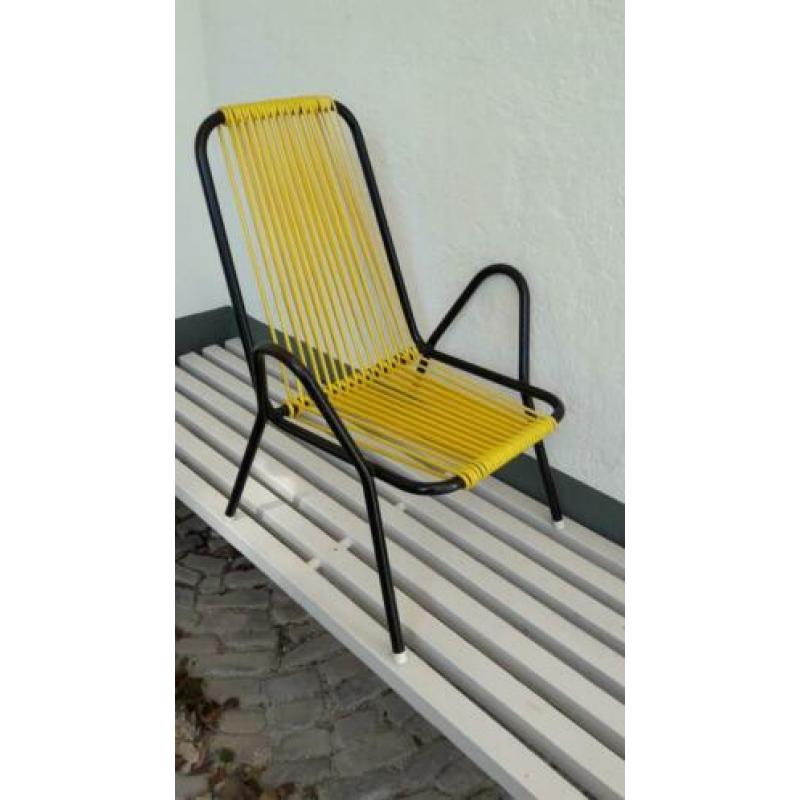 Vintage kinderstoel tuinstoel jaren 50/60 spaghettistoel