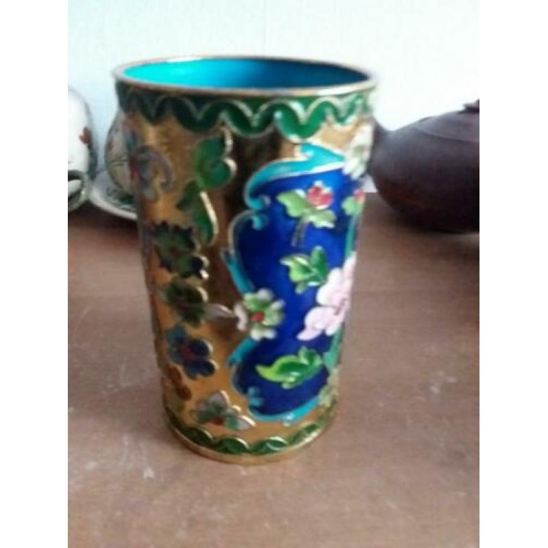 Mooie cloisonne pot