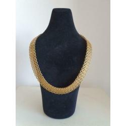 Vintage design goud metalen collier