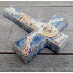 Van Rossum Utrecht glazuur aardewerk crucifix - kruisbeeld