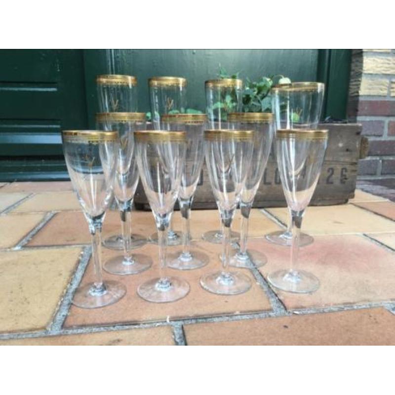 11 antieke originele Louis Vuitton champagne wijn glas