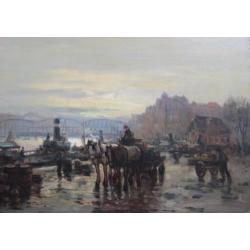 =Piet in 't Hout 1879-1965=======op de kade in ROTTERDAM==
