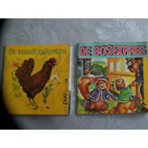twee Pixi- boekjes - De Bosexpres en De twaalf kuikentjes