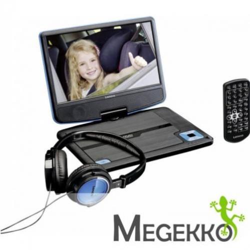 Lenco DVP-910 Draagbare DVD speler in Blauw incl. Hoofdtel..