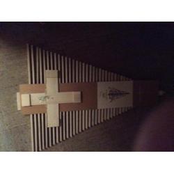 Nieuw in de verpakking houten kerstboom