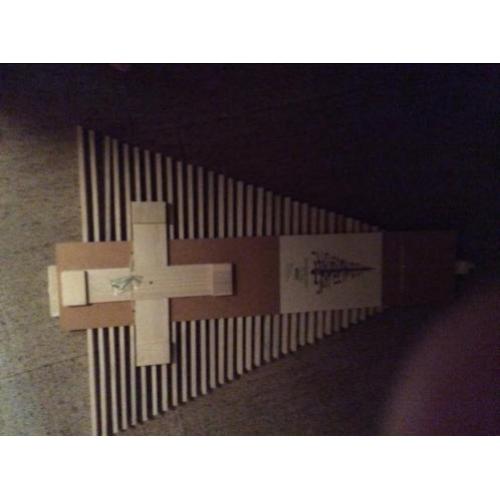 Nieuw in de verpakking houten kerstboom