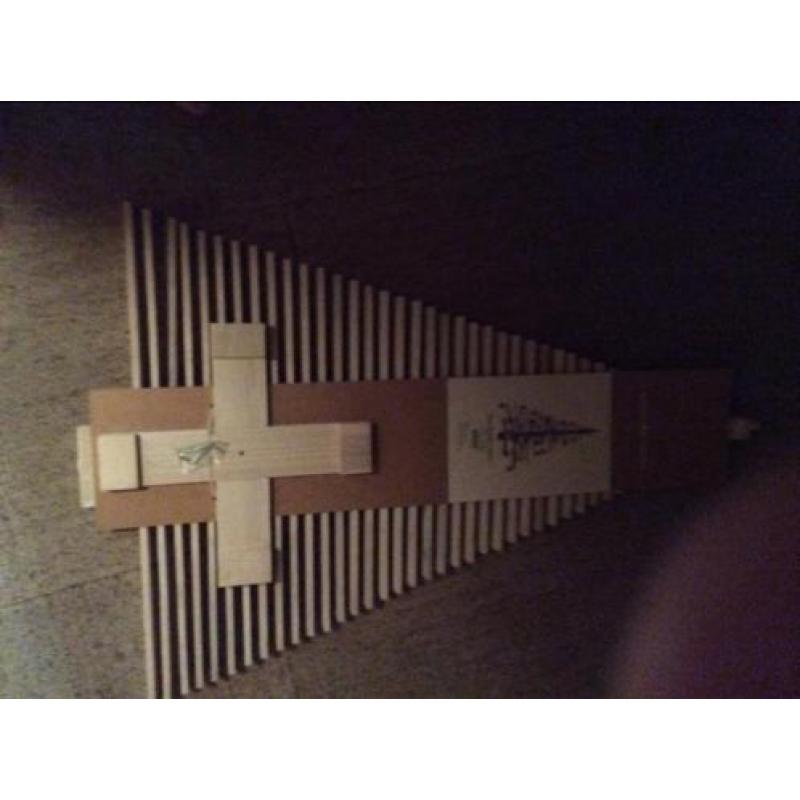 Nieuw in de verpakking houten kerstboom