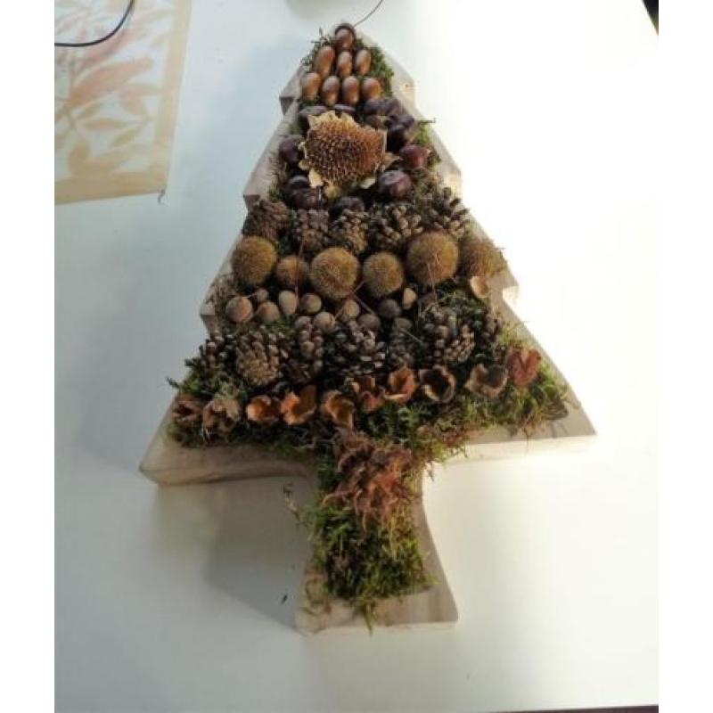 Kerstboom van natuur gemaakt.