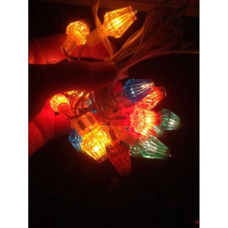 Oude antieke kerstlampjes kerstverlichting vintage
