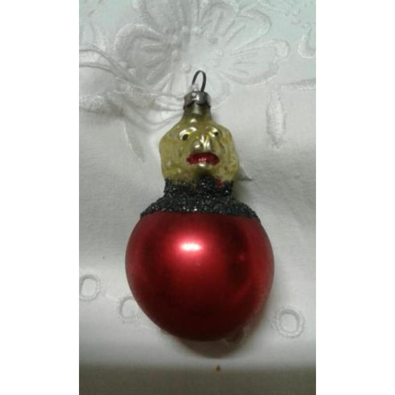 Mooie oude kerstbal ,leeuwtje op bol