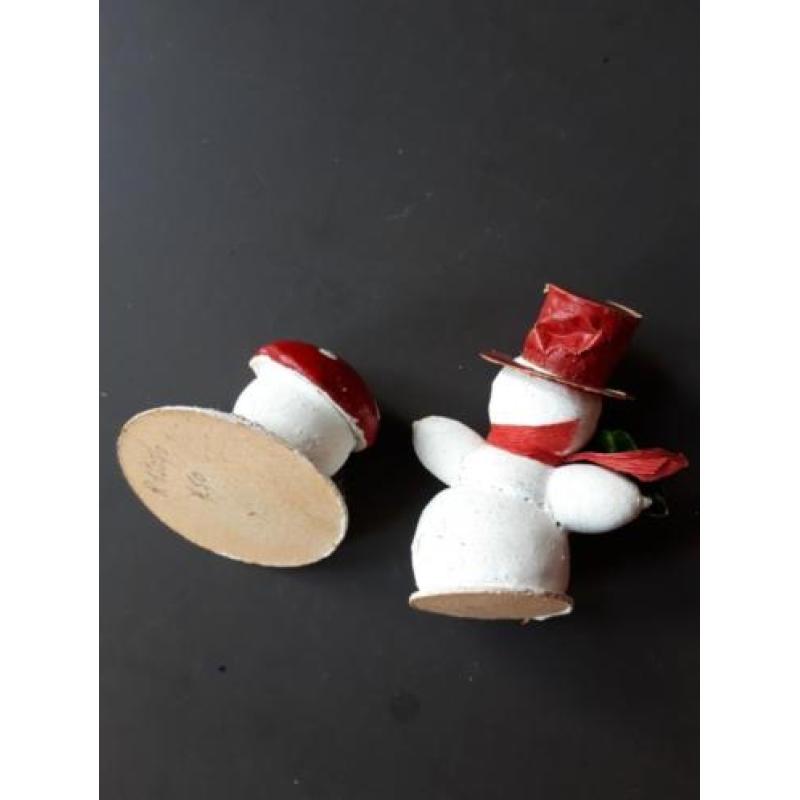 Oude kerst; sneeuwpopje en paddestoel!