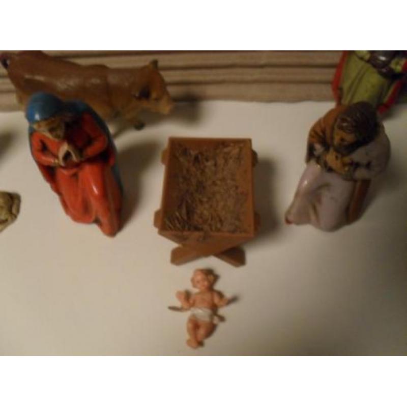 kleine kerstgroep, handgeschilderd, made in western german