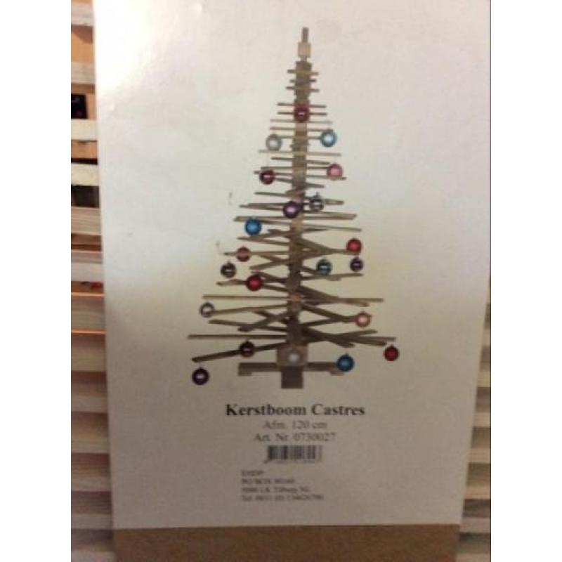 Nieuw in de verpakking houten kerstboom