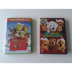 2 dvd's kerstfilms Shrek + Santa Buddies film kerst