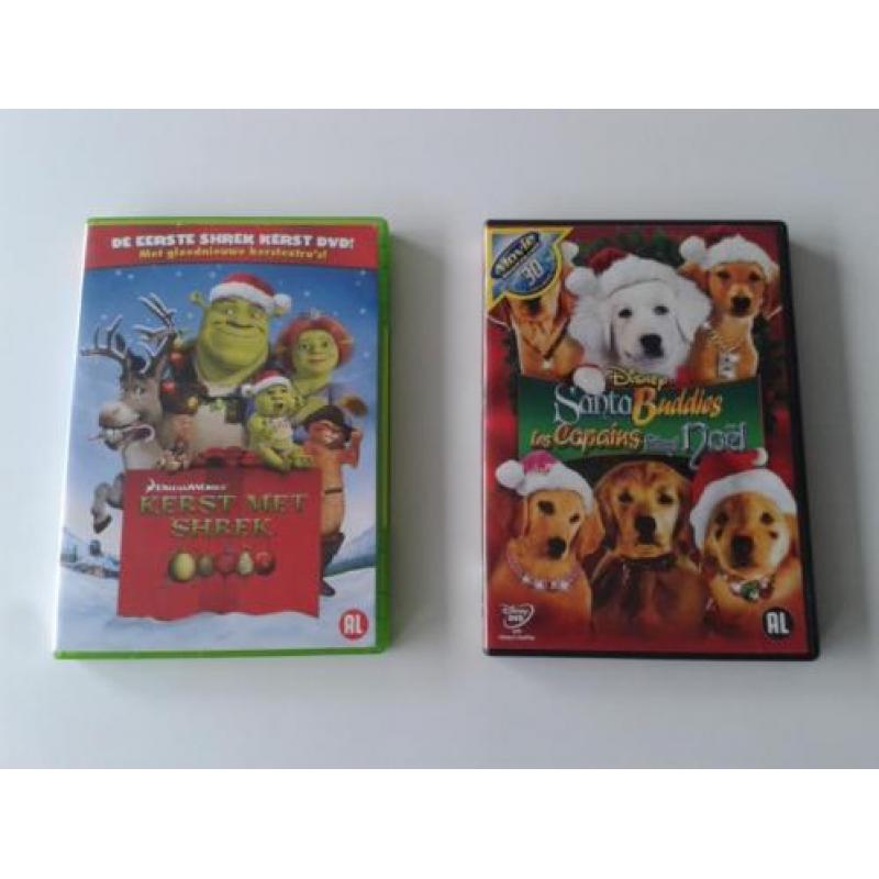 2 dvd's kerstfilms Shrek + Santa Buddies film kerst