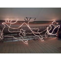 Decoratie herten Kerstmis verlicht