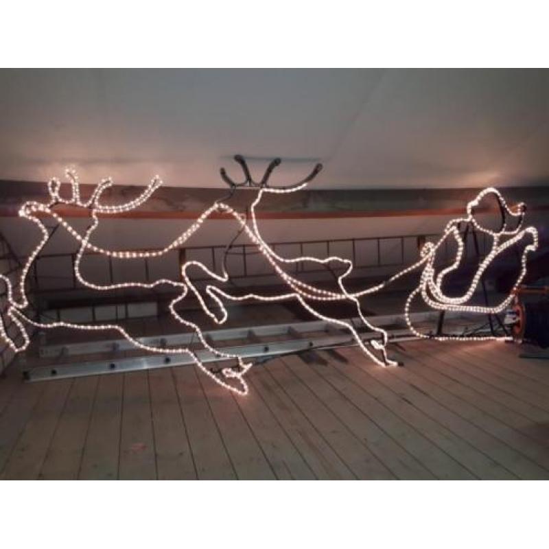 Decoratie herten Kerstmis verlicht