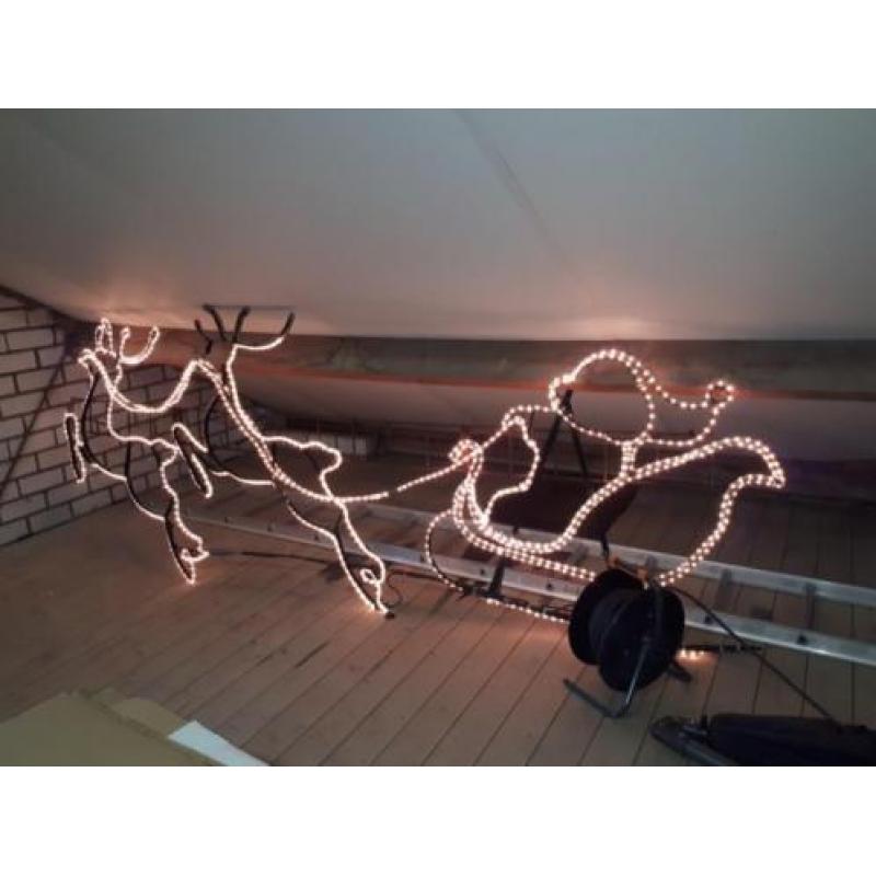 Decoratie herten Kerstmis verlicht