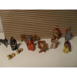 kleine kerstgroep, handgeschilderd, made in western german