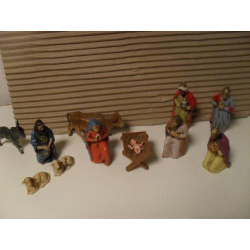kleine kerstgroep, handgeschilderd, made in western german
