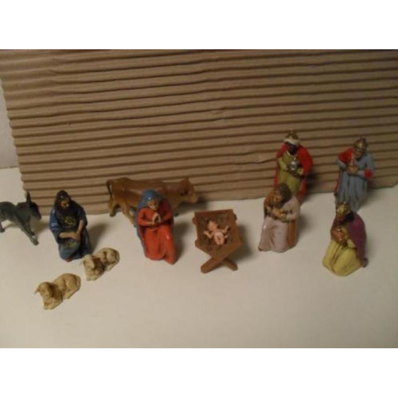 kleine kerstgroep, handgeschilderd, made in western german