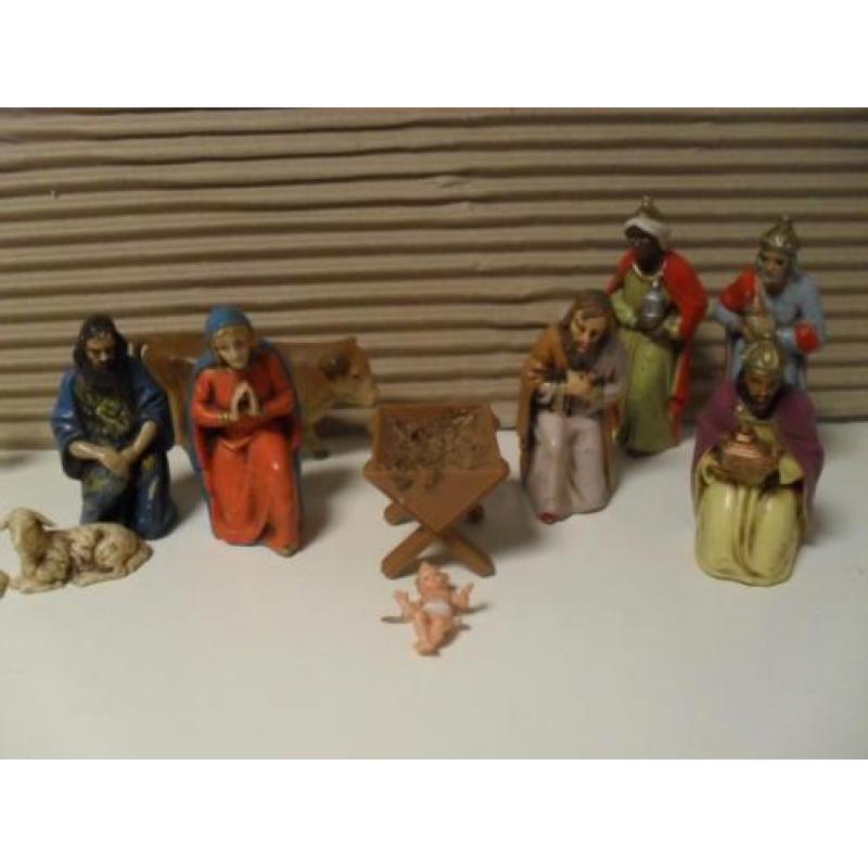 kleine kerstgroep, handgeschilderd, made in western german