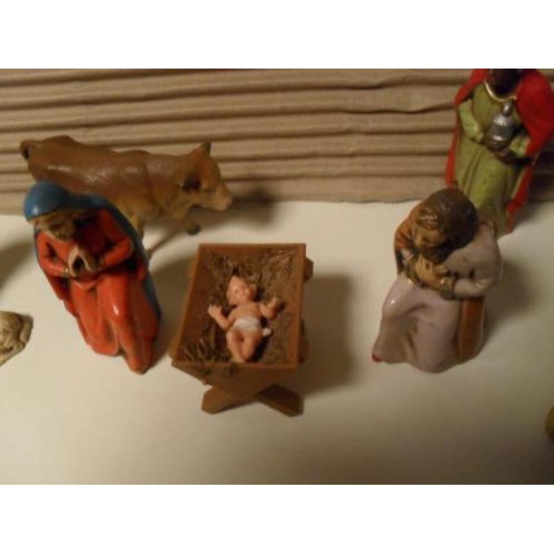 kleine kerstgroep, handgeschilderd, made in western german