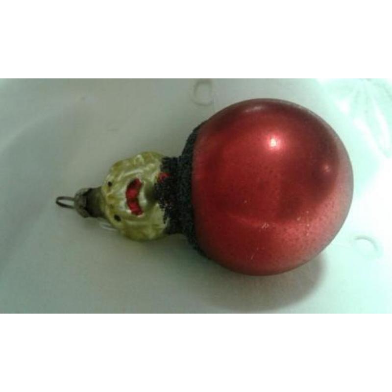 Mooie oude kerstbal ,leeuwtje op bol