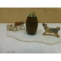 luville Dogs smell fish honden kerstdorp figurines kerst