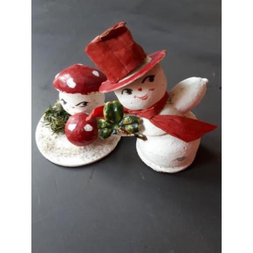 Oude kerst; sneeuwpopje en paddestoel!