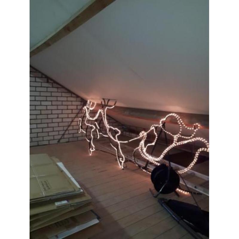 Decoratie herten Kerstmis verlicht