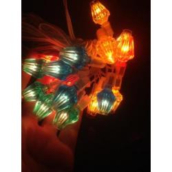 Oude antieke kerstlampjes kerstverlichting vintage