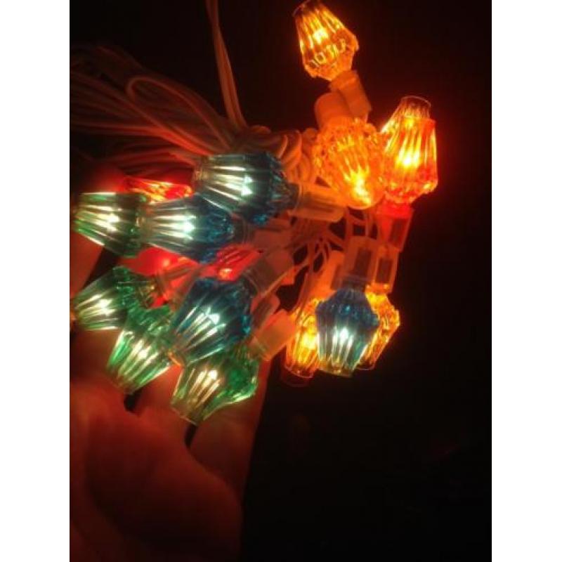 Oude antieke kerstlampjes kerstverlichting vintage