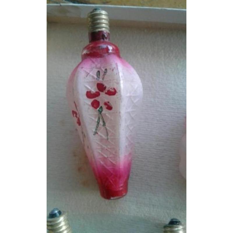 Antieke kerstlampjes 9 stuks