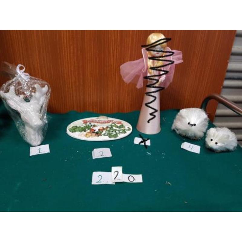 Kerst decoratie zilverkleurig, diverse, zie foto's