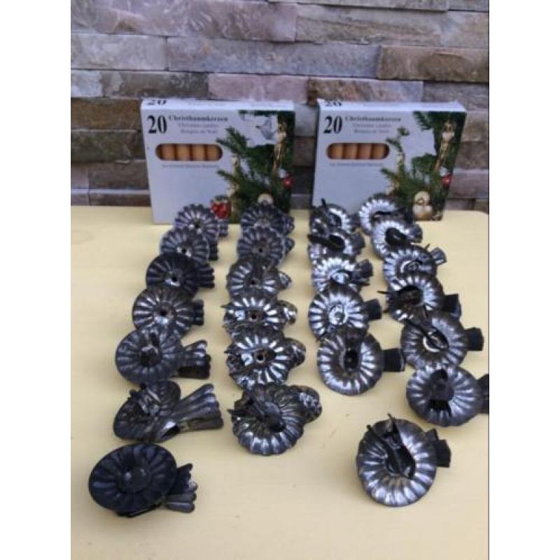 Kaarsenknijpers voor in de kerstboom met kerstboomkaarsjes.