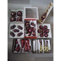gratis luxe handgeschilderde kerstballen rood met goud