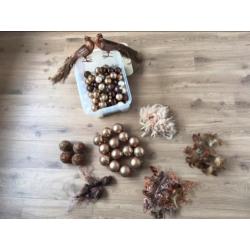 Kerstspullen koper/brons kleur