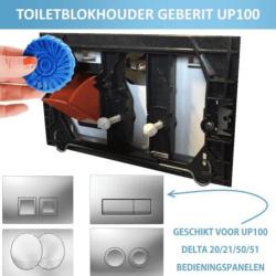 Toiletblokhouder tbv Geberit up100 (delta drukplaten)