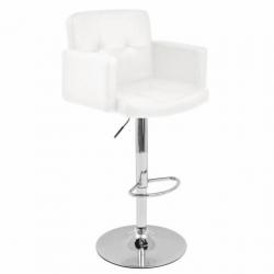 vidaXL Barkrukken design kunstleer wit 2 st
