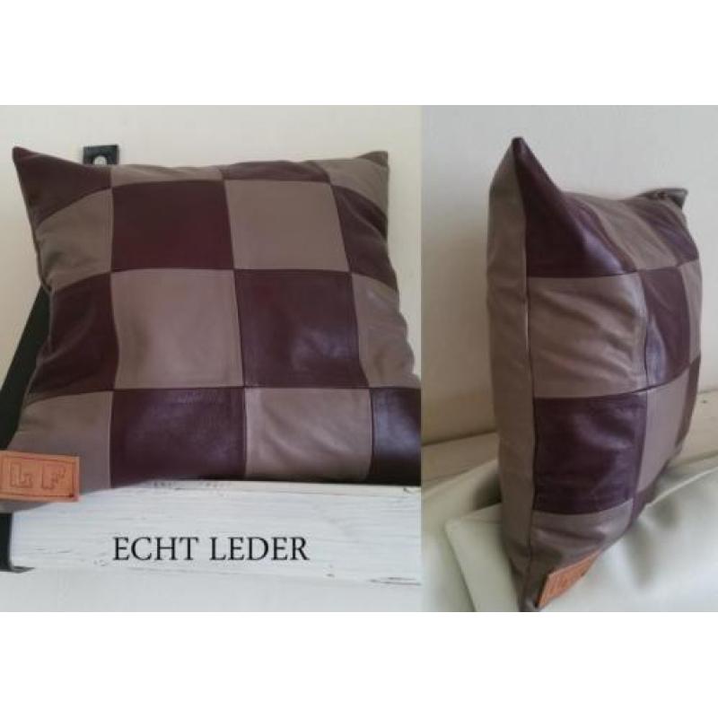 LEDEREN kussens en pu/skai