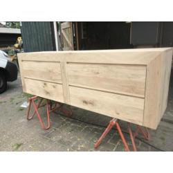 Massief eiken bad meubels in kleur op maat gemaakt!