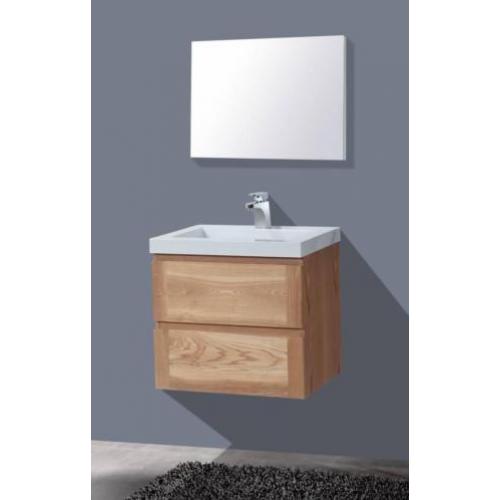 Badmeubel Senza Wood 60Cm Massief Geolied Eiken