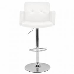 vidaXL Barkrukken design kunstleer wit 2 st