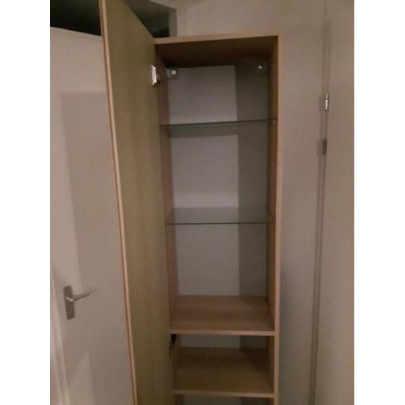 Ikea Godmorgon hoge badkamerkast kleur eiken met poten