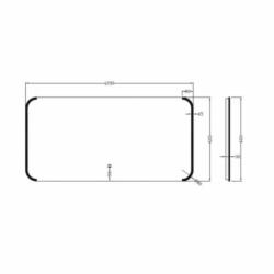 Spiegel Bracket Dimbare Led 60X120 Cm